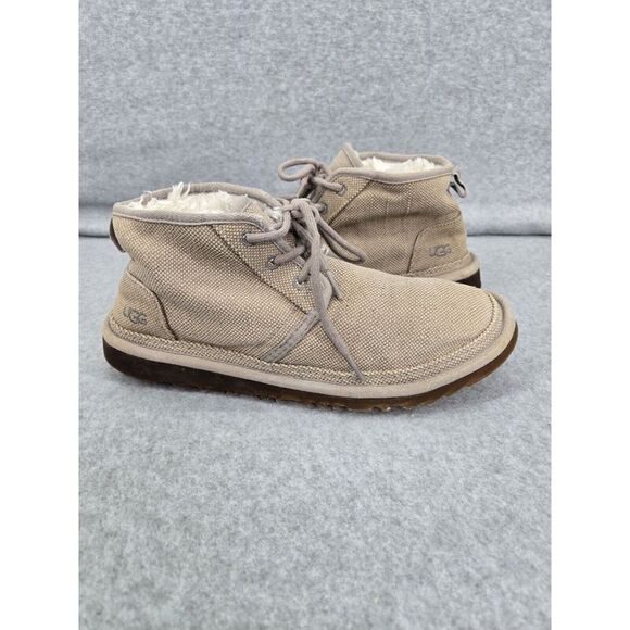 Ugg Neumel Natural Lace-Up Chukka Boots 1117613 Gray Tan Men's‎ Size 10 Granola - Picture 1 of 9